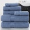 Hastings Home Hastings Home 100 Percent Cotton Hotel 6 Piece Towel Set - Light Blue 503392EVU - alternate 1